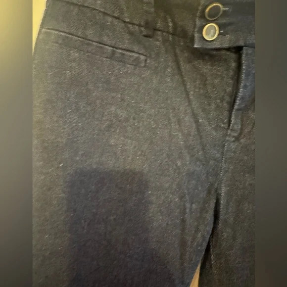Anthropologie The Essential Slim Denim Trousers Navy Blue Size 6 - Picture 8 of 10